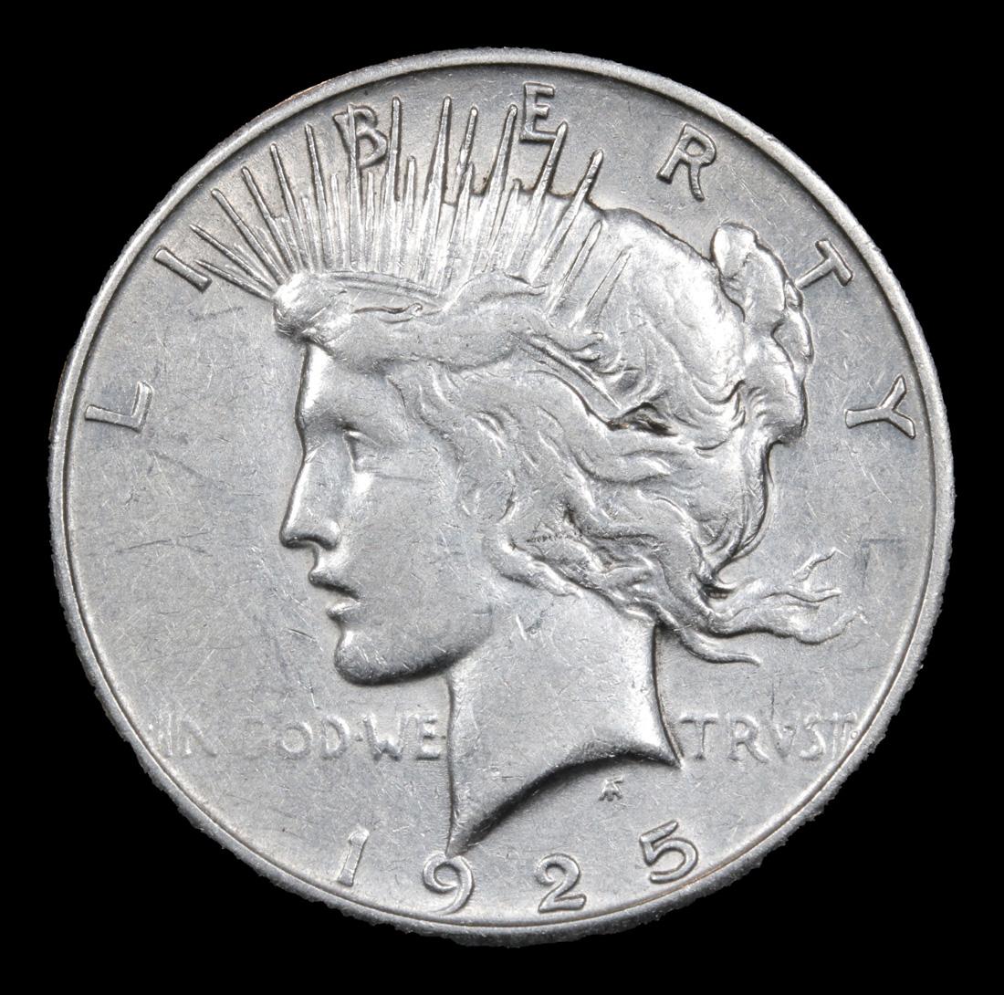 1925-s Peace Dollar $1 Grades vf