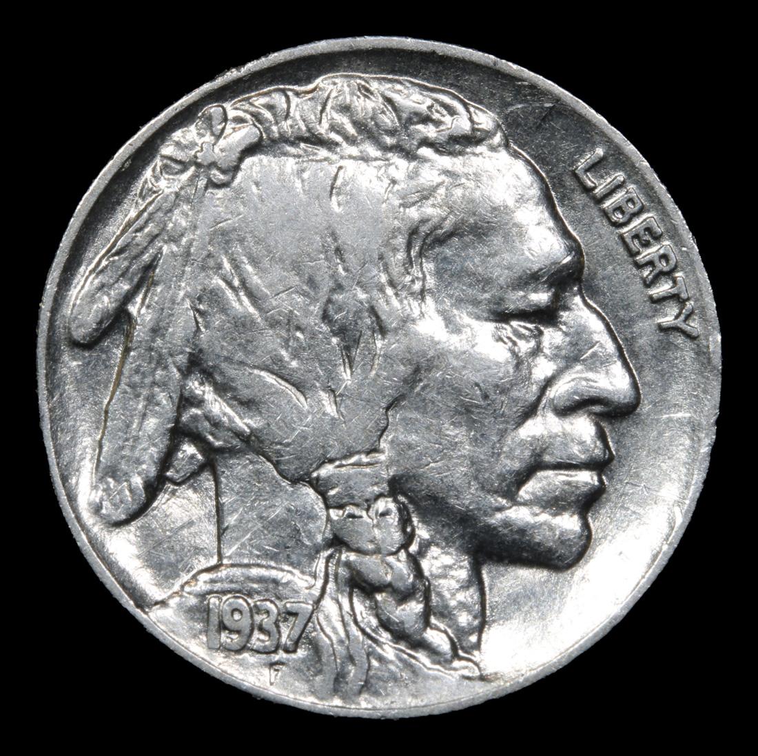 1937-p Buffalo Nickel 5c Grades Choice AU