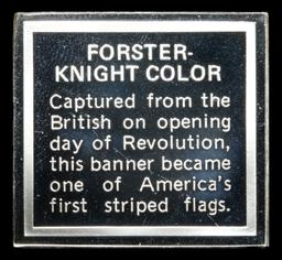 Flags of the American Revolution Forster-Knight Color .6oz .925 Sterling Silver Bar Grades