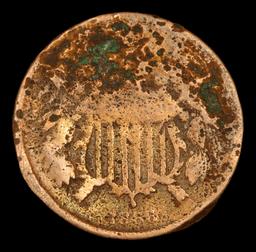 1866 Two Cent Piece 2c Grades f details