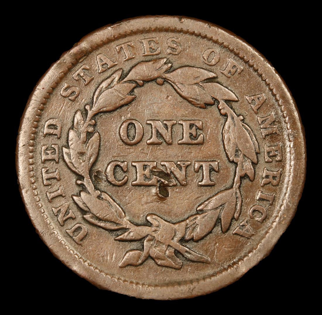 1840 Braided Hair Large Cent 1c Grades vf details