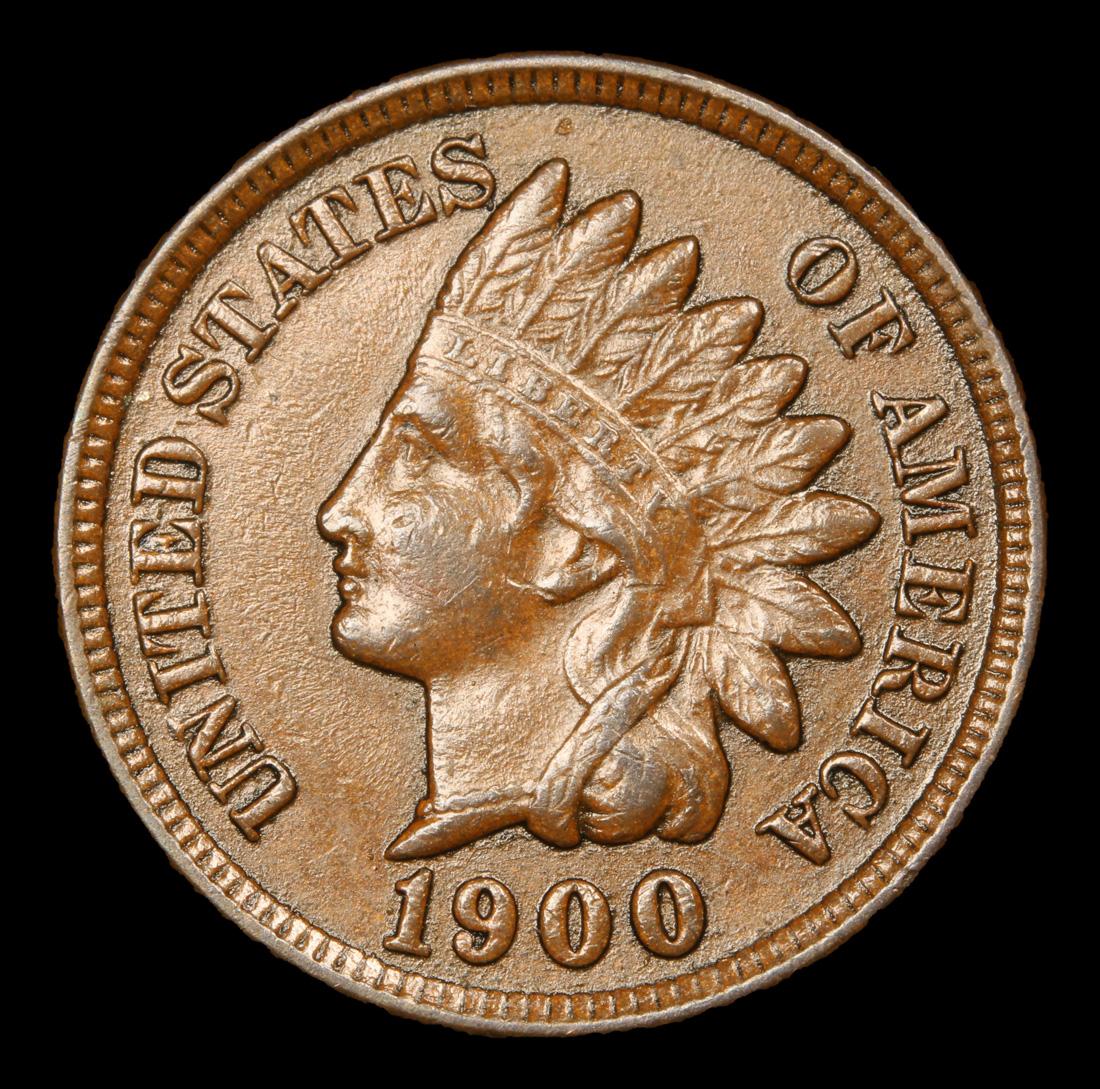 1900 Indian Cent 1c Grades Choice AU/BU Slider