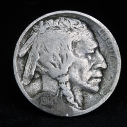 1914-p Buffalo Nickel 5c Grades vf details