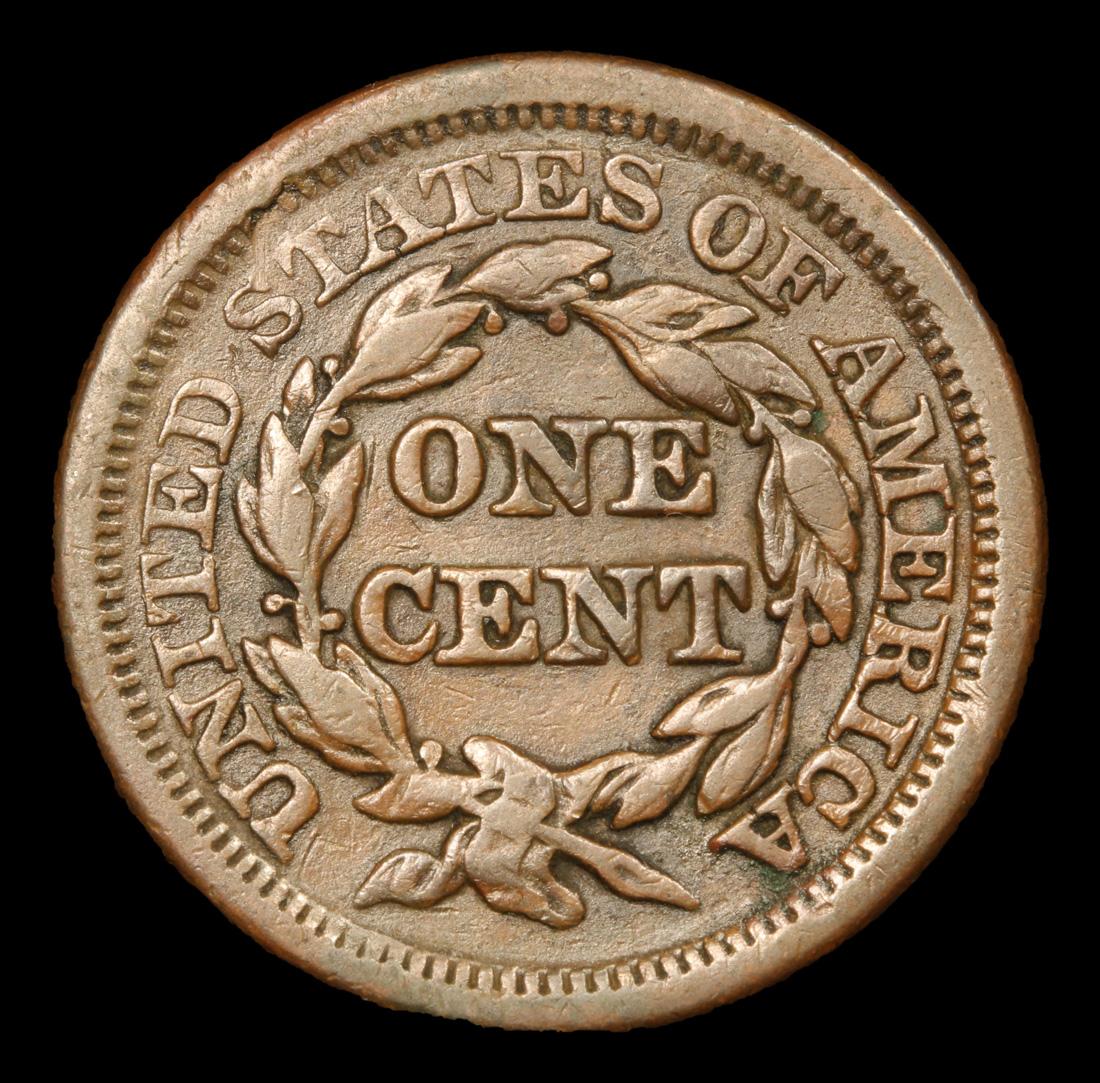 1855 Braided Hair Large Cent 1c Grades vf++