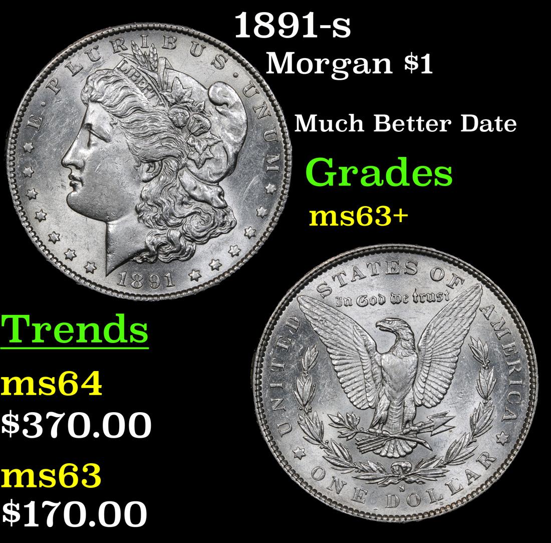 1891-s Morgan Dollar $1 Grades Select+ Unc