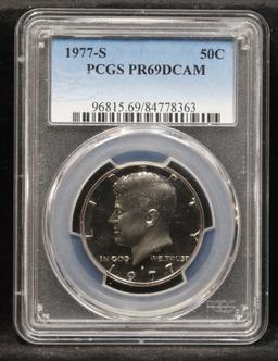 PCGS 1977-s Kennedy Half Dollar 50c Graded pr69 dcam By PCGS