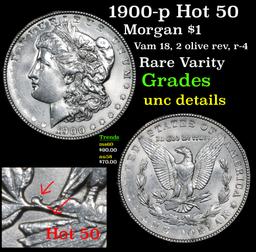 1900-p Hot 50 Morgan Dollar $1 Grades Unc Details