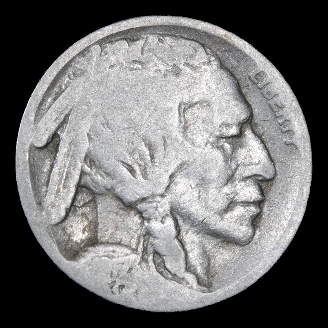 1917-s Buffalo Nickel 5c Grades vg+