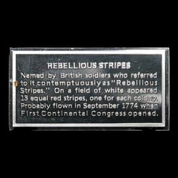 Flags of the American Revolution Rebellious Stripes 1.2oz .925 Sterling Silver Bar Grades