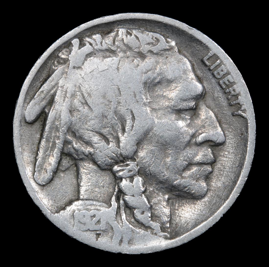 1921-p Buffalo Nickel 5c Grades vf+