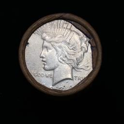 ***Auction Highlight*** Full solid date 1934-p Peace silver dollar roll, 20 coins   (fc)