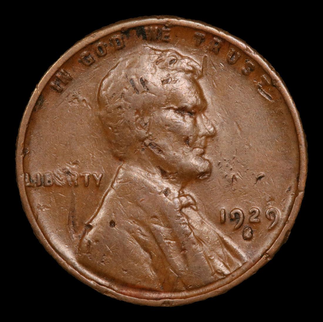 1929-s Lincoln Cent 1c Grades vf details