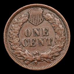 1880 Indian Cent 1c Grades vf++