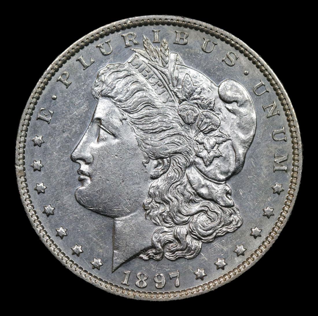 1897-p Morgan Dollar $1 Grades Select Unc PL