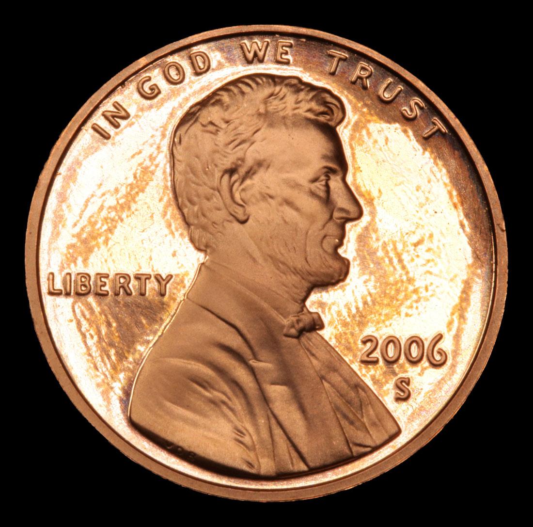 2006-s Lincoln Cent 1c Grades Gem++ Proof Red Deep cameo