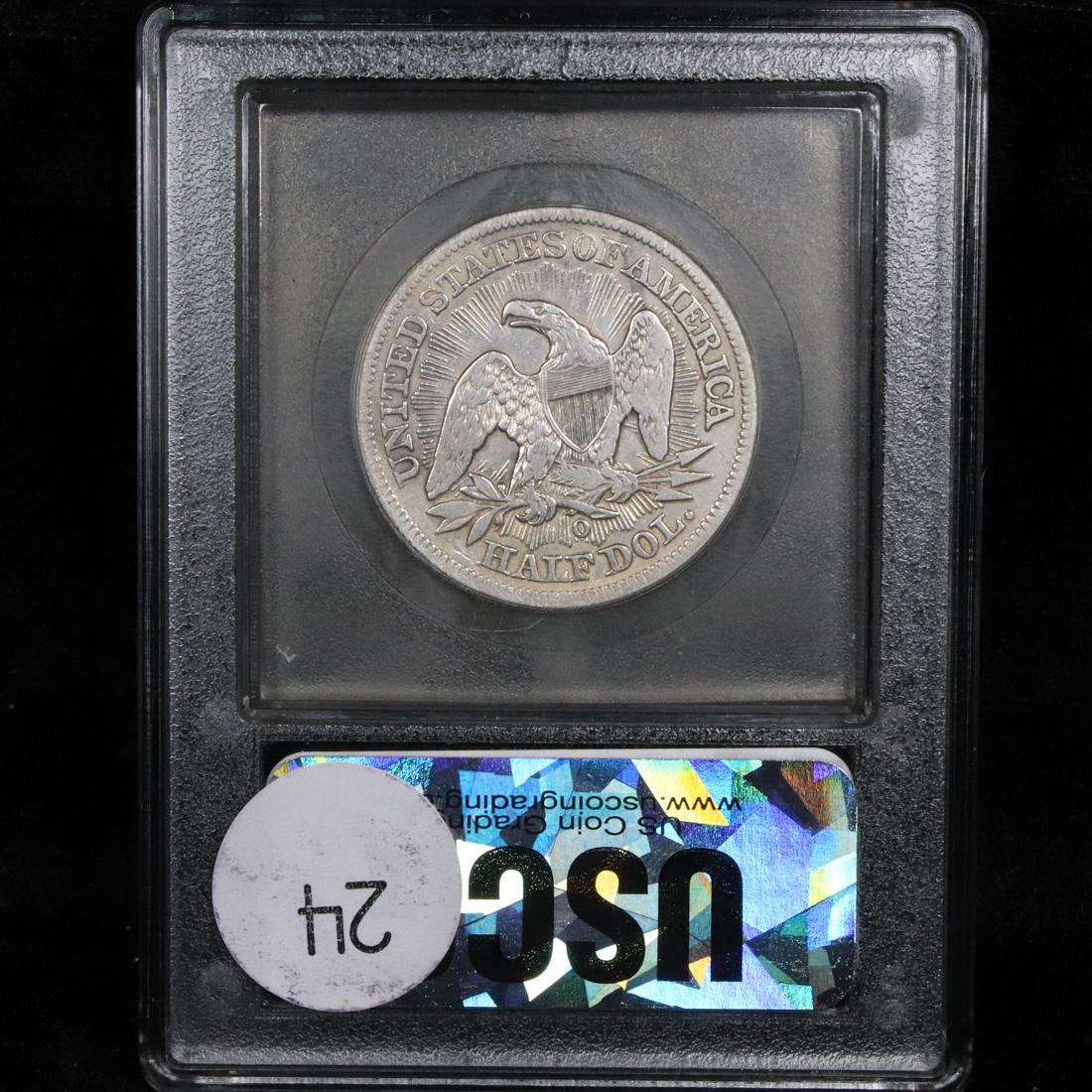 ***Auction Highlight*** 1853-o Arrows & Rays Seated Half Dollar 50c Graded xf+ By USCG (fc)