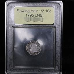 ***Auction Highlight*** 1795 Flowing Hair Half Dime 1/2 10c Graded xf+ By USCG (fc)
