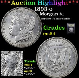 ***Auction Highlight*** 1893-o Morgan Dollar $1 Graded Choice Unc By USCG (fc)