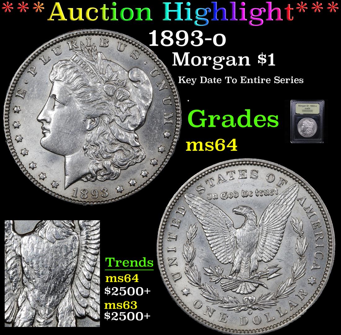 ***Auction Highlight*** 1893-o Morgan Dollar $1 Graded Choice Unc By USCG (fc)