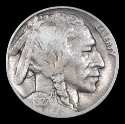 1927-d Buffalo Nickel 5c Grades vf++