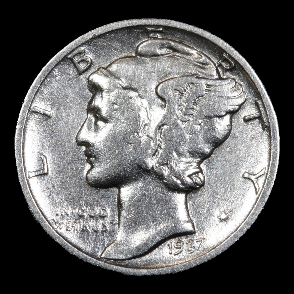 1937-p Mercury Dime 10c Grades Select AU