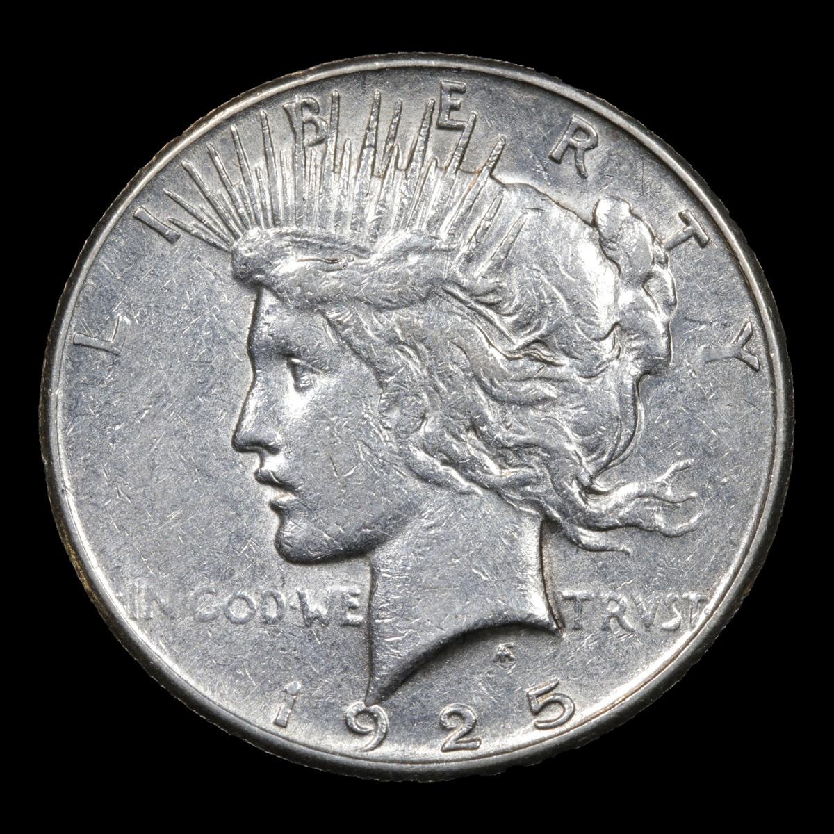 1925-s Peace Dollar $1 Grades xf+