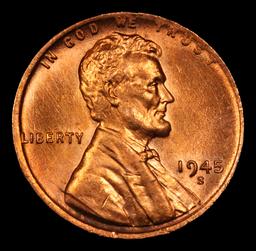 1945-s Lincoln Cent 1c Grades Gem+ Unc RD