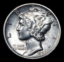 1929-p Mercury Dime 10c Grades Choice AU/BU Slider