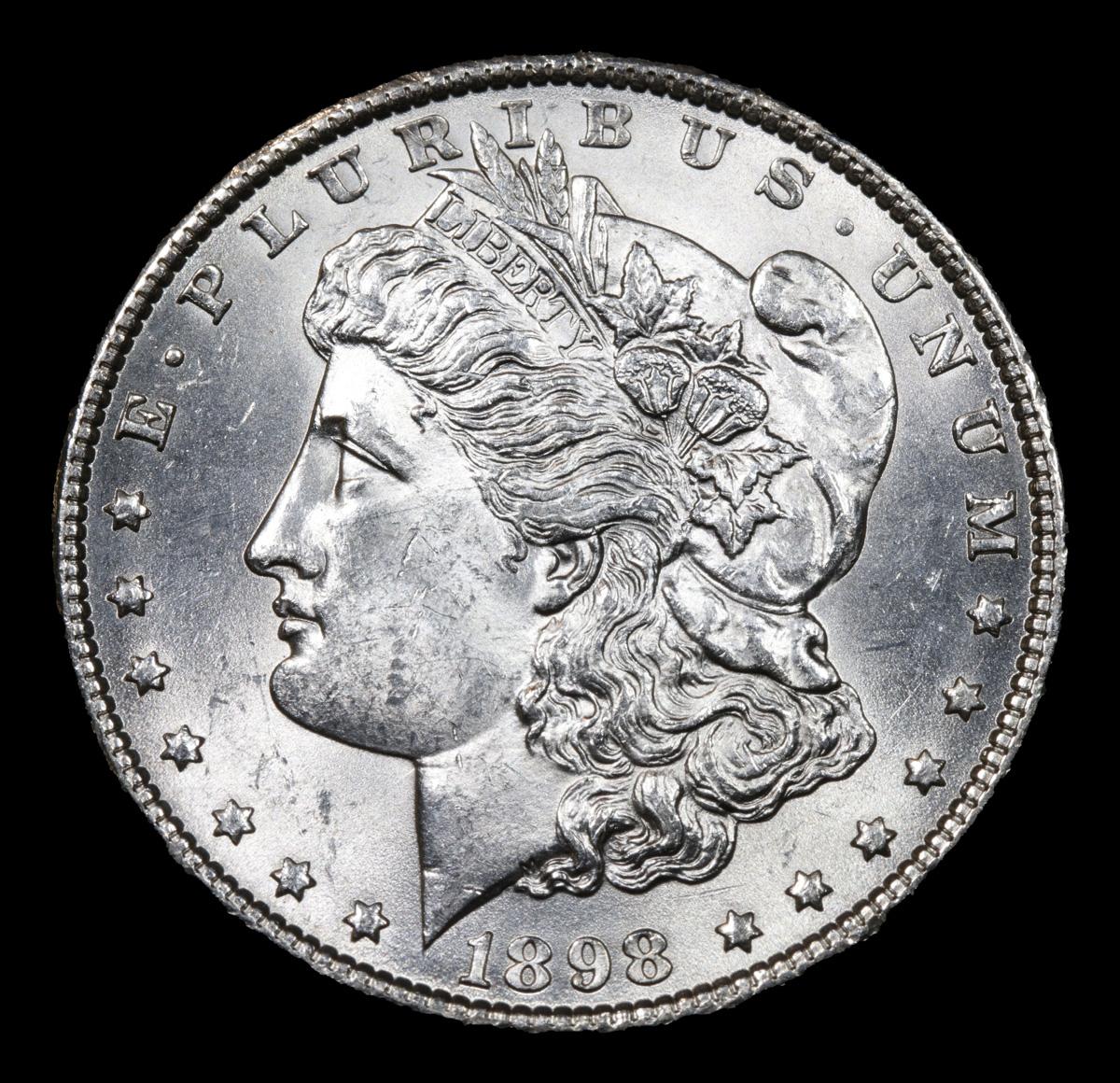 1898-p Morgan Dollar $1 Grades Choice+ Unc