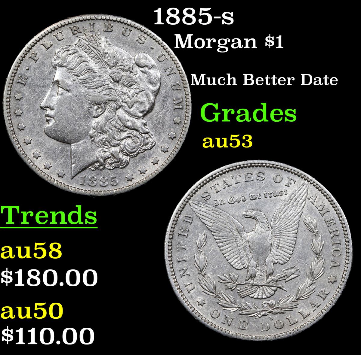 1885-s Morgan Dollar $1 Grades Select AU