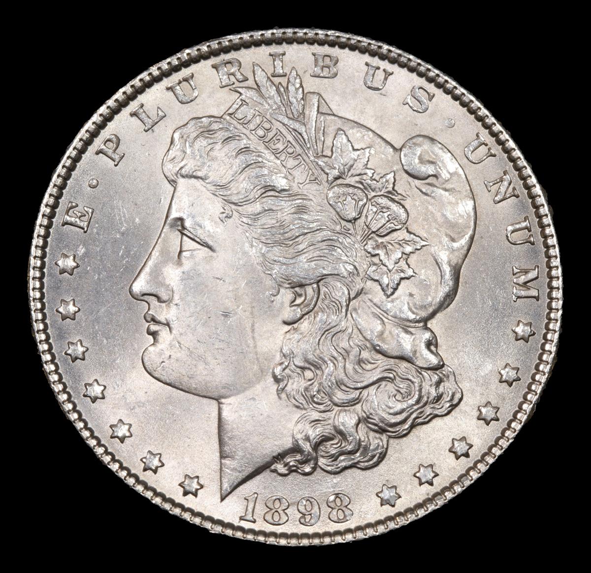 1898-p Morgan Dollar $1 Grades Choice+ Unc