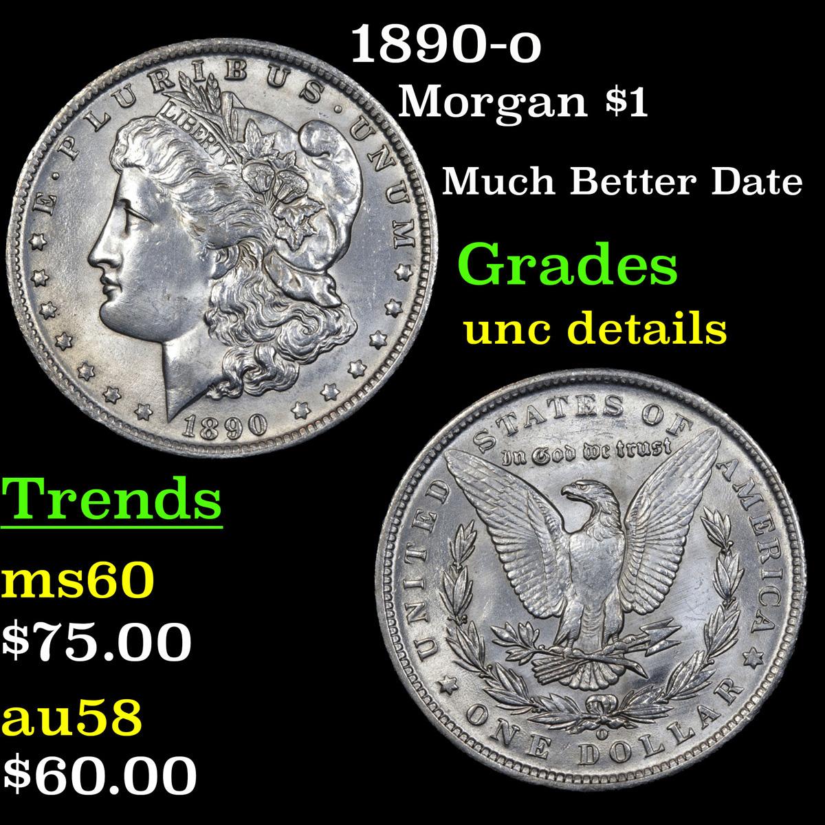 1890-o Morgan Dollar $1 Grades Unc Details