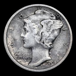 1918-d Mercury Dime 10c Grades vf++