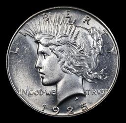 1925-p Peace Dollar $1 Grades Select+ Unc