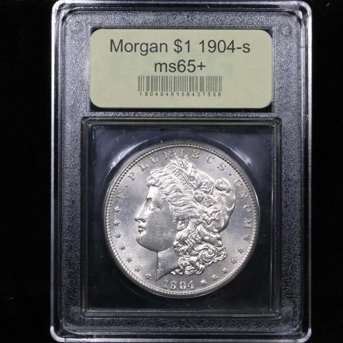 * Highlight Of The Entire Auction* 1904-s Morgan Dollar $1 Graded GEM+ Unc By USCG (fc)