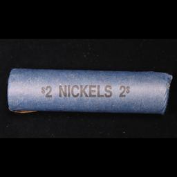 Buffalo Nickel Shotgun Roll in Old Bank Style 'Bell Telephone'  Wrapper 1927 & s Mint Ends