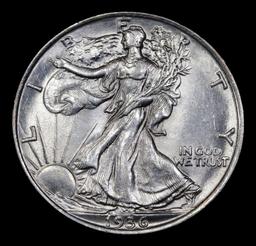 1936-p Walking Liberty Half Dollar 50c Grades Choice AU/BU Slider