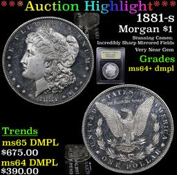 ***Auction Highlight*** 1881-s Morgan Dollar $1 Graded Choice Unc+ DMPL By USCG (fc)