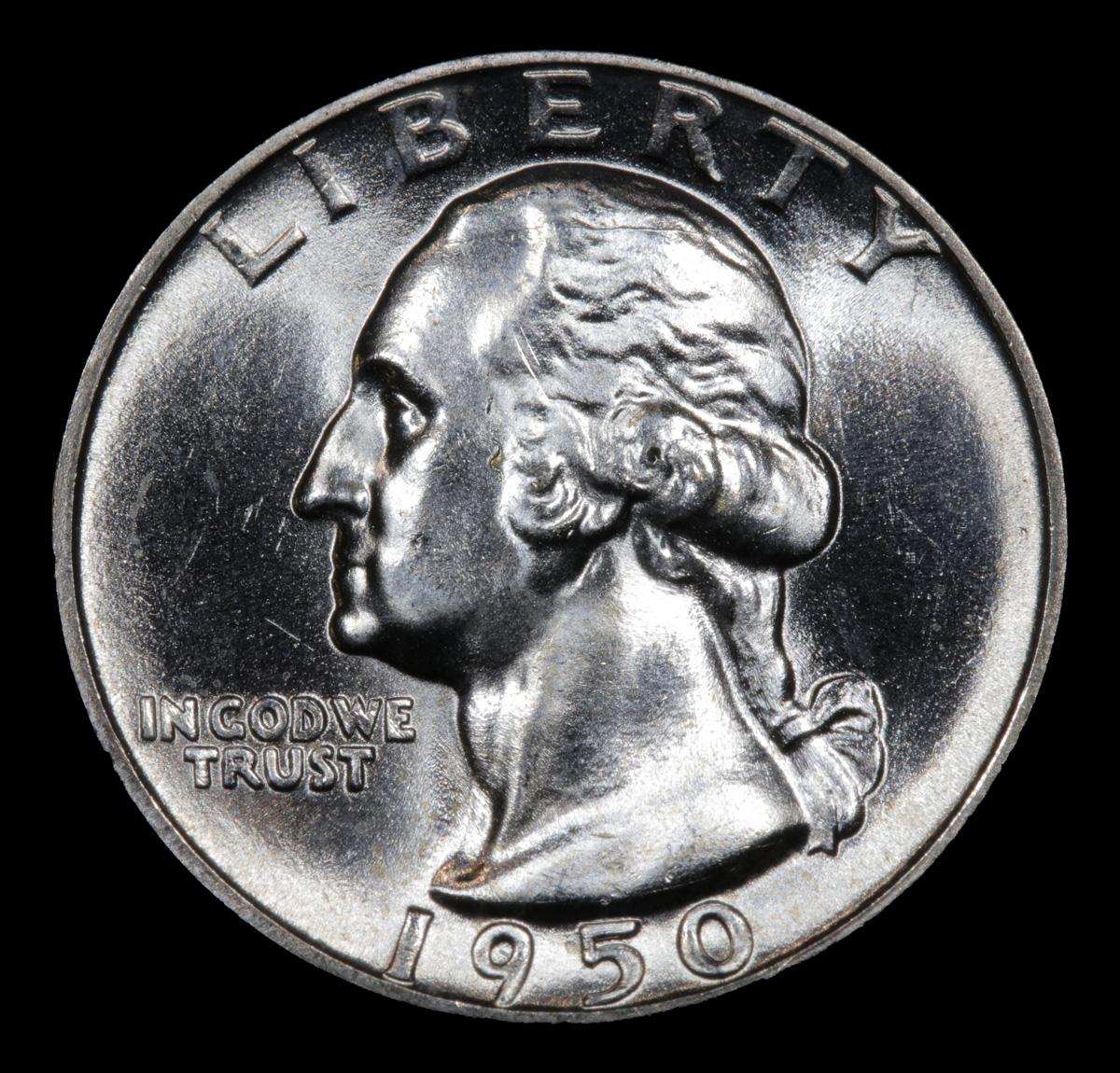 1950-p Washington Quarter 25c Grades GEM+ Unc