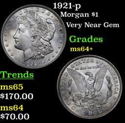 1921-p Morgan Dollar $1 Grades Choice+ Unc
