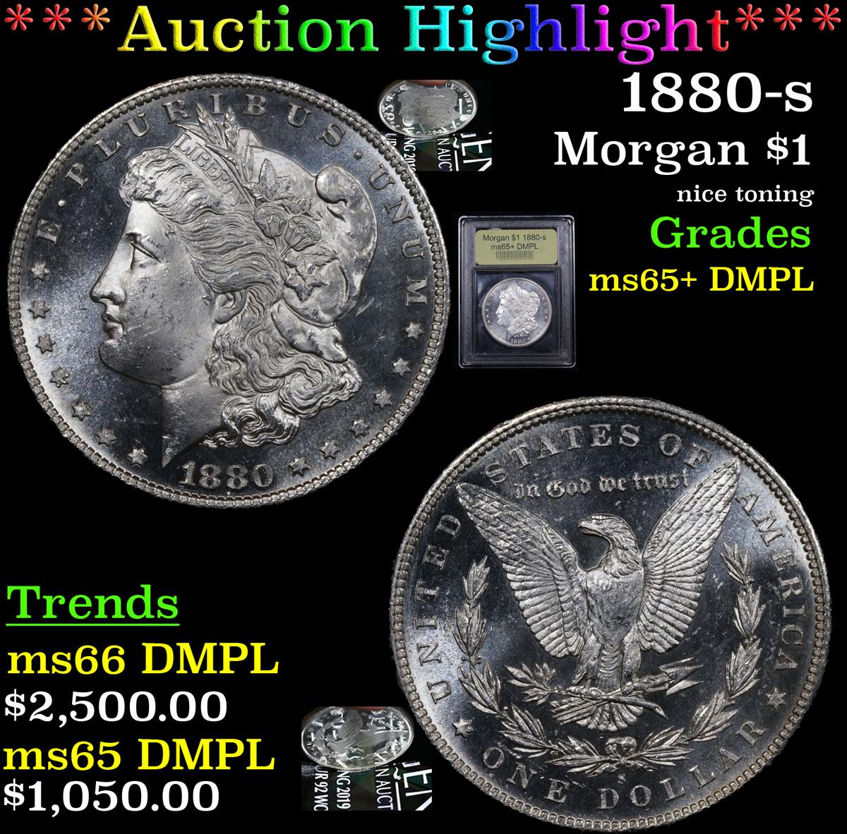 ***Auction Highlight*** 1880-s Morgan Dollar $1 Graded GEM+ DMPL By USCG (fc)