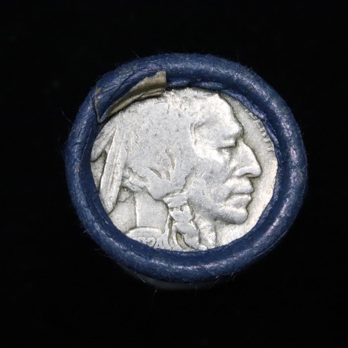 Buffalo Nickel Shotgun Roll in Old Bank Style 'Bell Telephone'  Wrapper 1924 & d Mint Ends