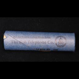 Buffalo Nickel Shotgun Roll in Old Bank Style 'Bell Telephone'  Wrapper 1924 & d Mint Ends