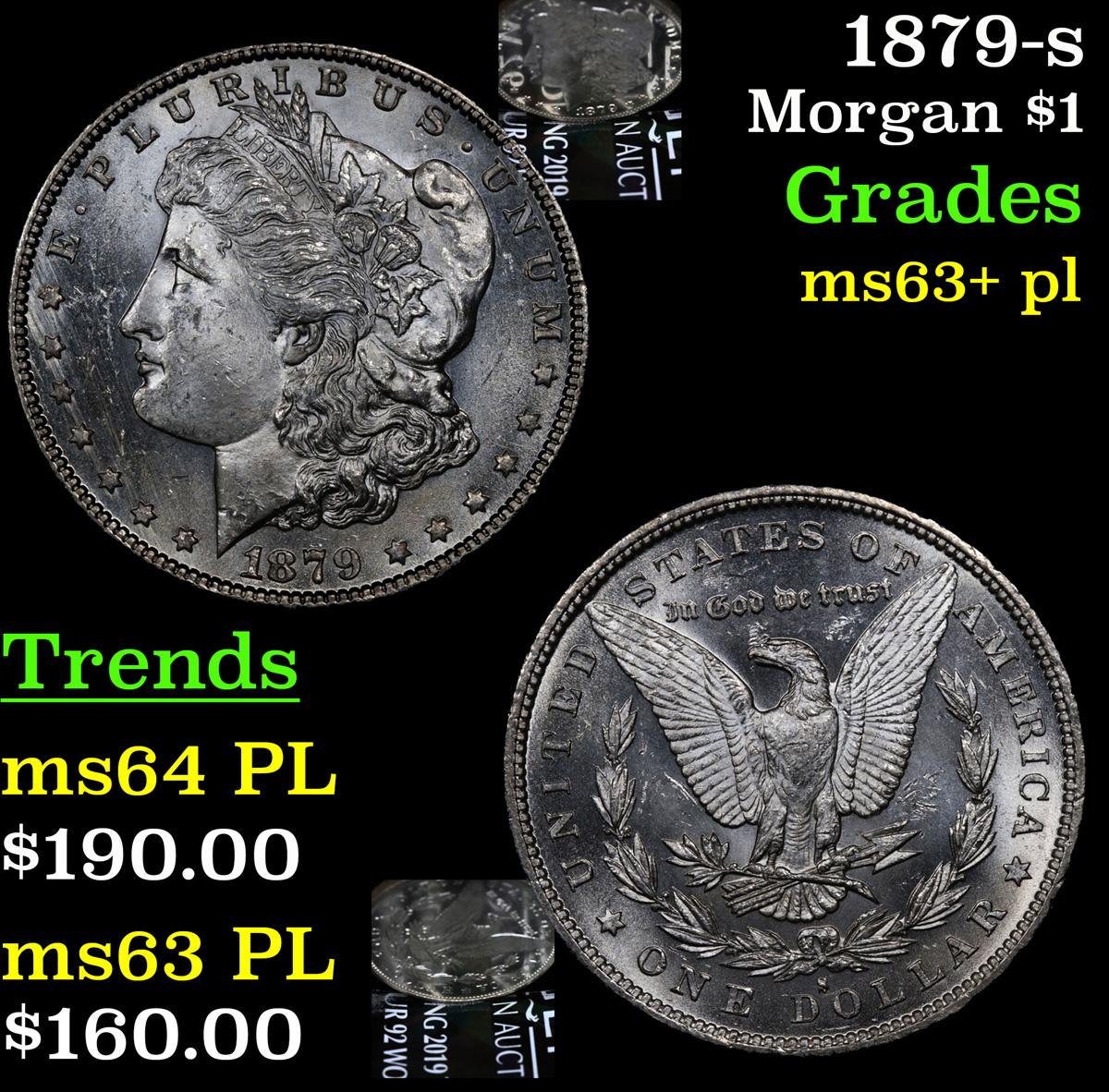 1879-s Morgan Dollar $1 Grades Select Unc+ PL