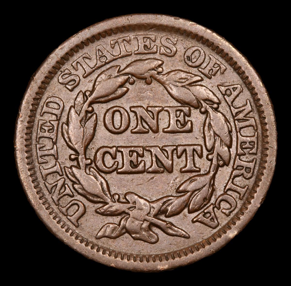 1846 Braided Hair Large Cent 1c Grades vf details