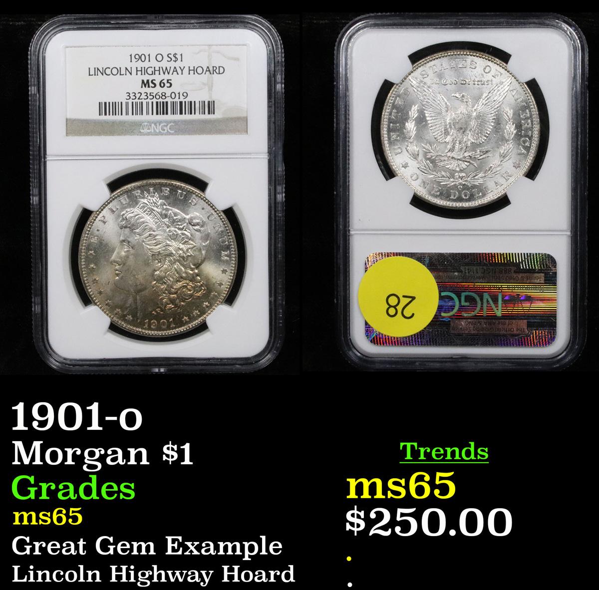 NGC 1901-o Morgan Dollar $1 Graded ms65 By NGC