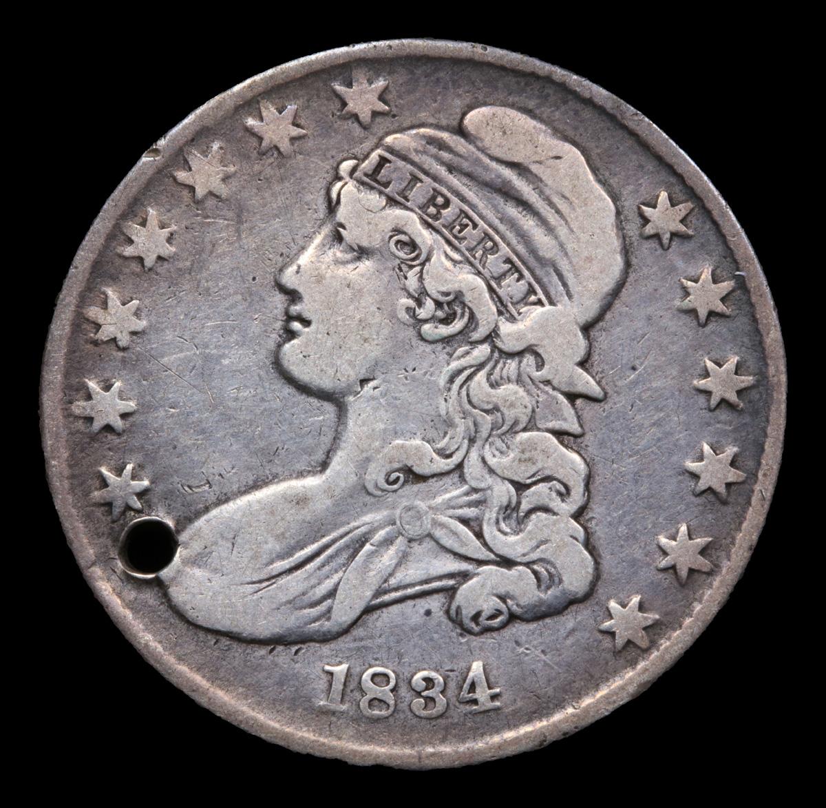 1834 Capped Bust Half Dollar 50c Grades vf details