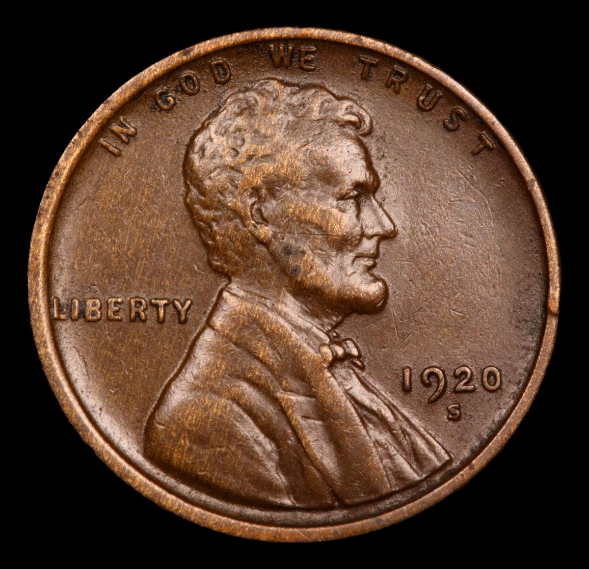 1920-s Lincoln Cent 1c Grades Choice AU