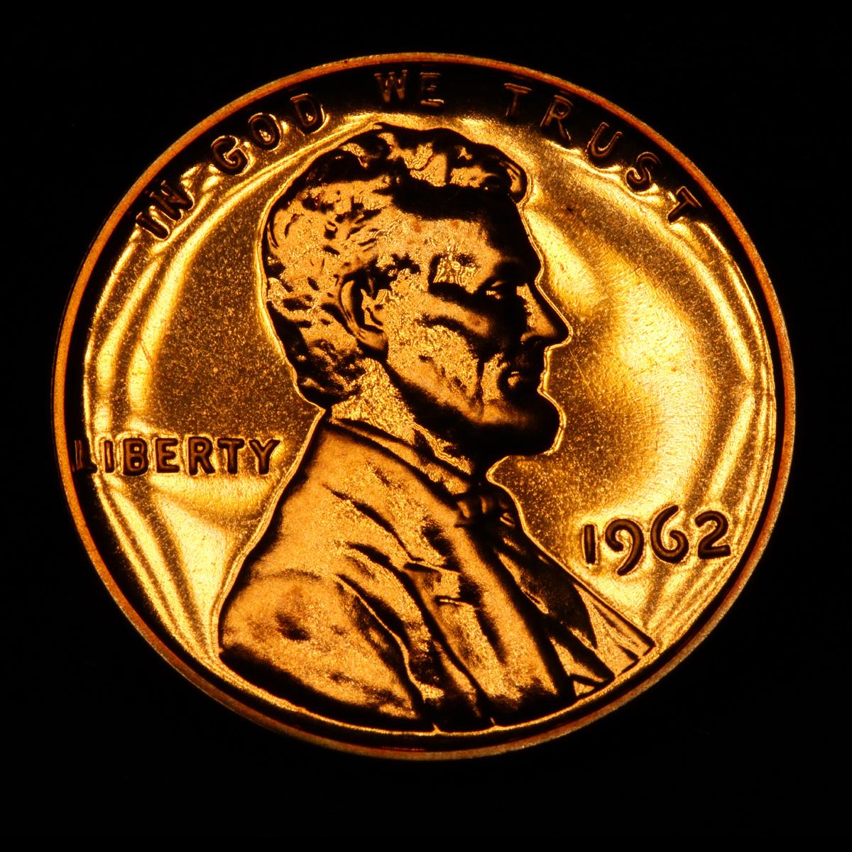 1962 Lincoln Cent 1c Grades Gem++ Proof Red