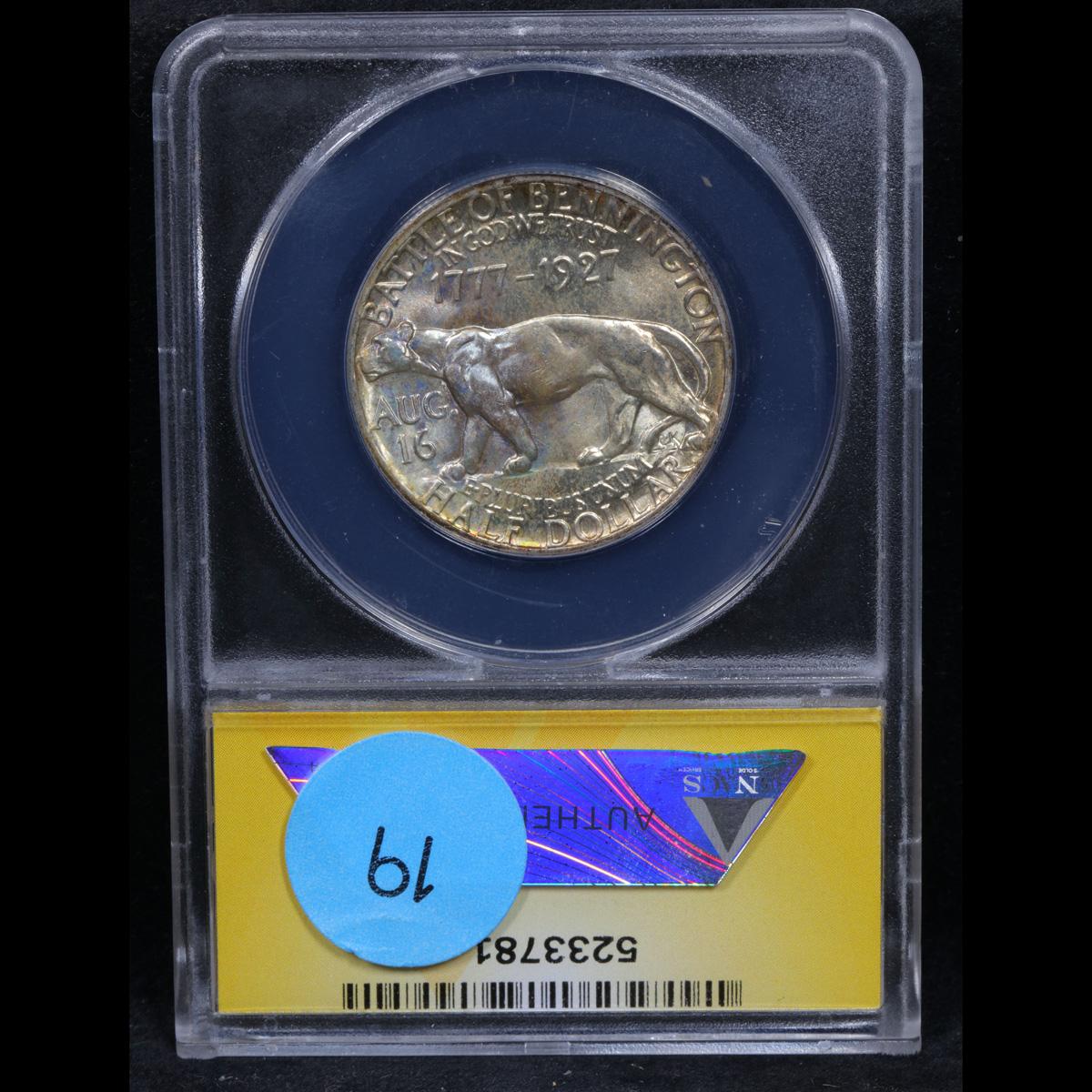 ***Auction Highlight*** ANACS 1927 Vermont Old Commem Half Dollar 50c Graded ms65 By ANACS (fc)